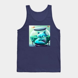 Goldfish Breathe Air and Have a Pet Cat in a Bowl Tank Top